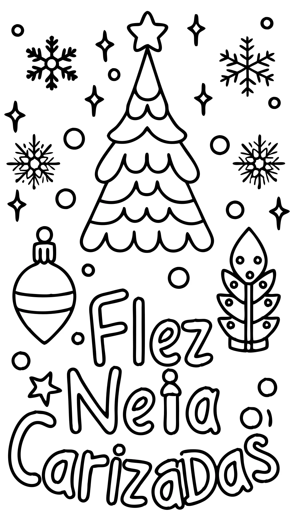 feliz navidad coloring page